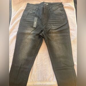 NWT Fashion Nova 16 Plus Black Washed Denim High waist Skinny Jeans